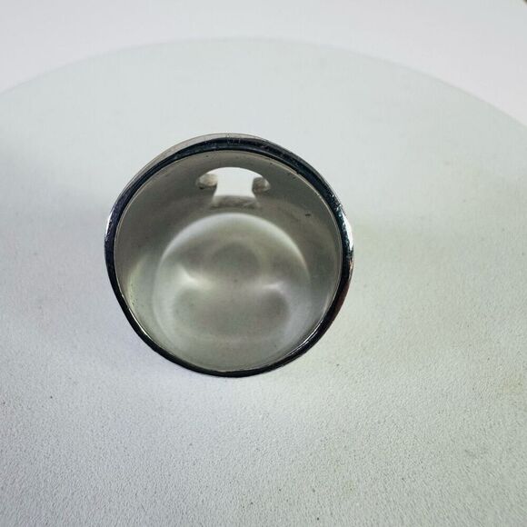 Christian Dior Secret Keyhole Ring Silver Tone Size 7 - Picture 3 of 7